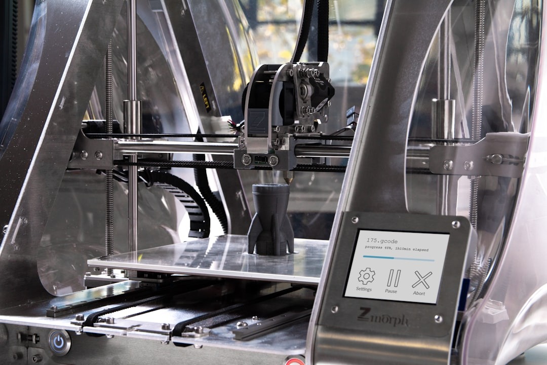 A ZMorph 3D printer creating a rocket shape.
